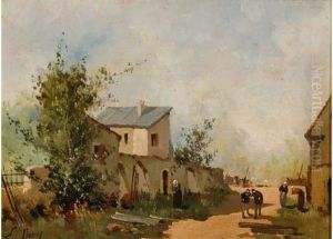 Le Village by Eugene Galien-Laloue