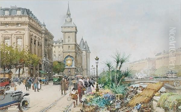 Flower Market On The Seine - view 1