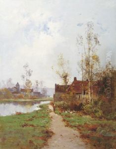 La Gardeuse D'oies Au Bord De La Riviere
