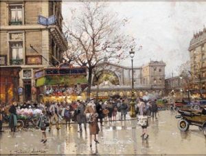 La Gare De L'est by Eugene Galien-Laloue