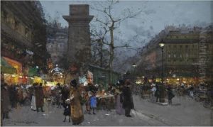 La Porte Saint Denis by Eugene Galien-Laloue