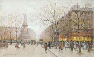 Place De La Republique by Eugene Galien-Laloue