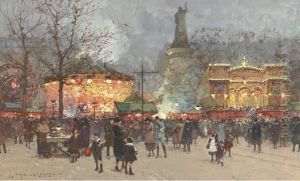 Paris, Place De La Republique En Hiver