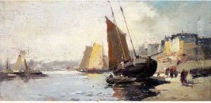 " Le Port, Barques Sous Voiles Au Sec ". " Le Port, Barques Sous Voiles Au Sec ".