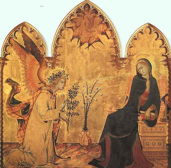 The Annunciation and the Two Saints (detail) 1333 - view 1