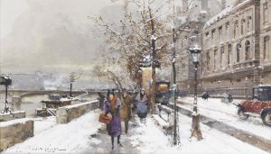 Quai D'orsay, Paris by Eugene Galien-Laloue