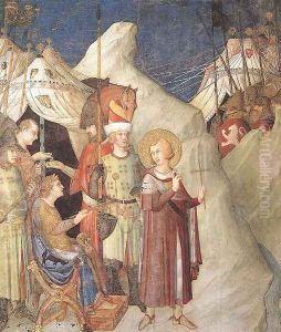 Saint Martin Renouncing the Sword 1321 by Simone Martini
