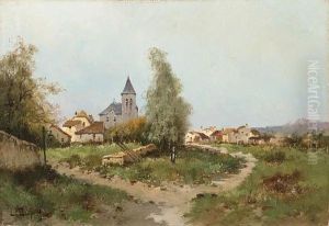 The Path Outside The Village by Eugene Galien-Laloue