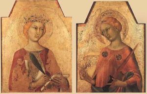 St Catherine and St Lucy by Simone Martini