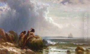 Watching Henry Hudson Enter New York Bay by Edward Moran