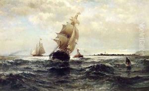 Off Atlantic Highlands by Edward Moran