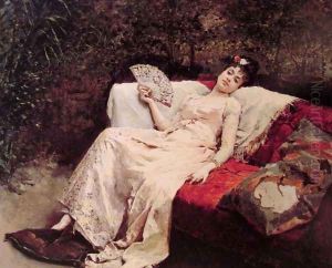 Reclining Lady by Raimundo de Madrazo y Garreta