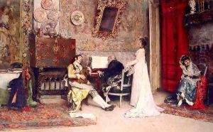 The Music Lesson by Raimundo de Madrazo y Garreta