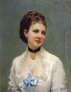 Young Lady with A Blue Ribbon (Joven con lazo azul)