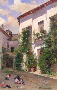 The courtyard of San Miguel in the Cathedral of Seville by Raimundo de Madrazo y Garreta