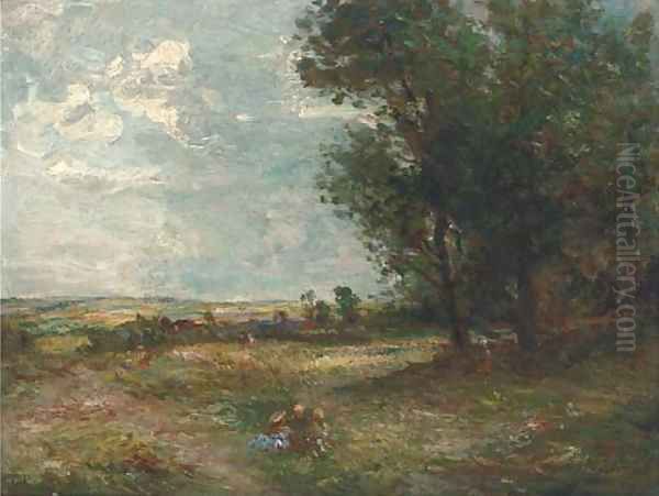 Children by a wood - view 1