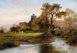 Village By A Stream