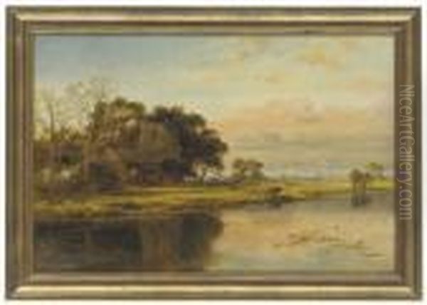 Cattle Watering At The River, Near Yarmouth - view 1