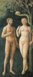 Adam and Eve in Eden (Adamo e Eva nell'Eden) by Masaccio (Tommaso di Giovanni)