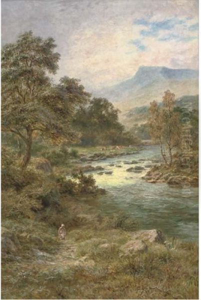 A Sunlit Bend Of The River - view 1