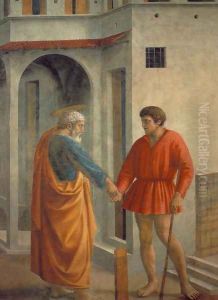 Tribute Money (detail-2) 1426-27 by Masaccio (Tommaso di Giovanni)
