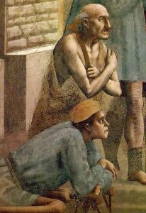 St Peter Healing the Sick with his Shadow (detail) 1426-27 by Masaccio (Tommaso di Giovanni)