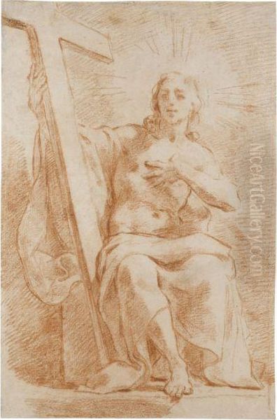 Christ Seated, Holding The Cross - view 1