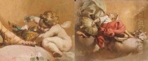 Etude Pour Une Figure Plafonnante by Gaetano Gandolfi