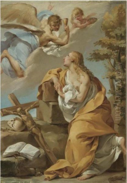 An Angel Appearing To The Penitent St. Mary Magdalene by Gaetano Gandolfi