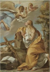 An Angel Appearing To The Penitent St. Mary Magdalene by Gaetano Gandolfi