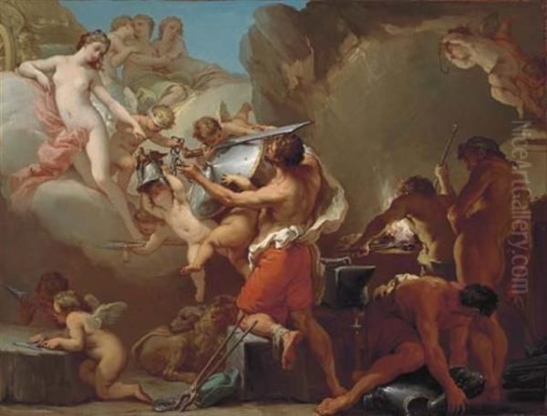 Venus Receiving The Arms Of Aeneas From Vulcan - view 1