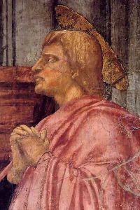 Trinity (detail-2) 1425-28 by Masaccio (Tommaso di Giovanni)