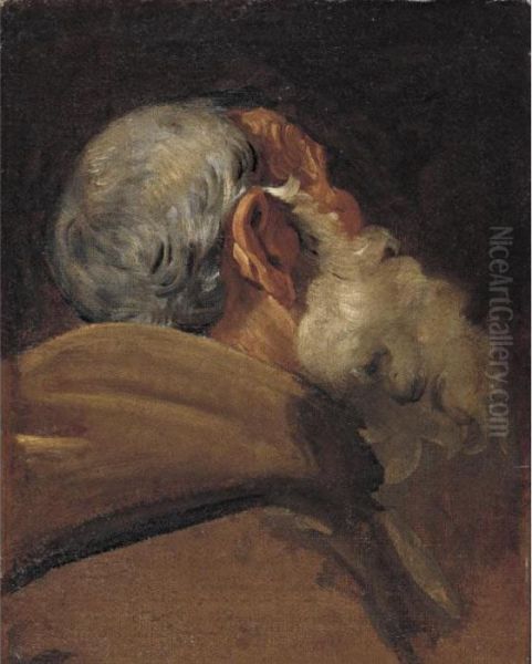 Head Of An Old Man Seen From Behind - view 1