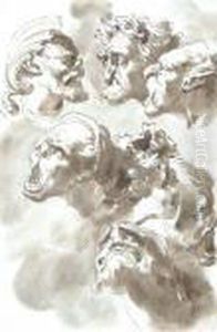 Grotesque Heads by Gaetano Gandolfi