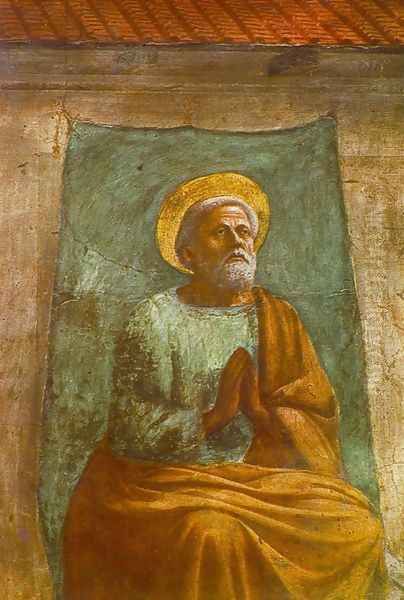 The Raising of the Son of Theophilus and St Peter Enthroned (detail) 1426-27 - view 1