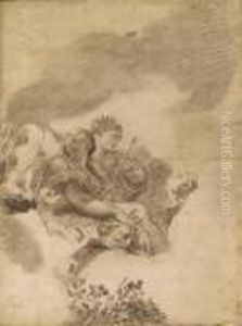 Judith And Esther, With Other Figures On A Cloud Judith And Esther, With Other Figures On A Cloud