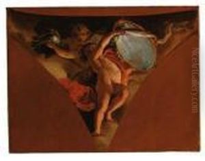 An Allegory Of Prudence; And An Allegory Of Temperance - Studiesfor Pendentives by Gaetano Gandolfi