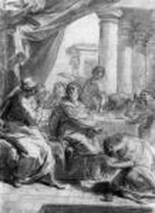 Christ At Supper With Simon The Pharisee by Gaetano Gandolfi