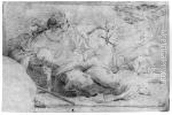 An Allegory Of Justice Reclining In A Landscape - view 1