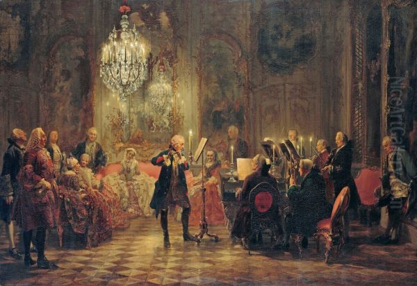 A Flute Concert of Frederick the Great at Sanssouci 1852 - view 1
