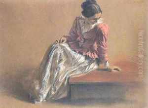 Costume Study of a Seated Woman- The Artist's Sister Emilie