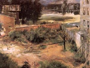 Rear of House and Backyard 1846 by Adolph von Menzel