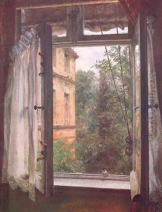 View from a Window in the Marienstrasse 1867 by Adolph von Menzel