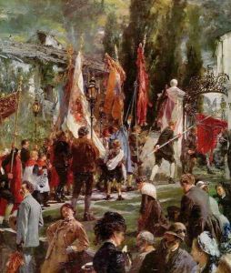 Corpus Christi procession in Hofgastein, detail
