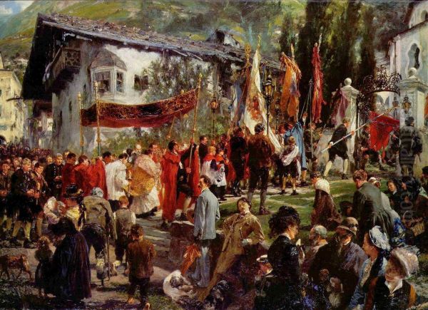 Corpus Christi procession in Hofgastein - view 1