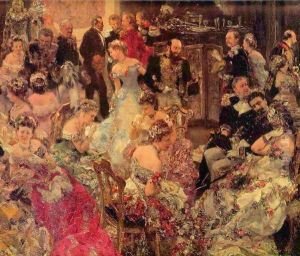The dance hall, Detail by Adolph von Menzel