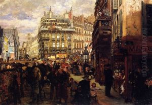 Weekday in Paris by Adolph von Menzel