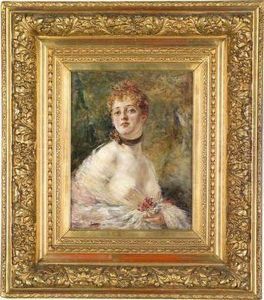 Bildnis Einer Dame Mit Roten Haaren by Eduardo Leon Garrido
