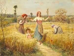 Peasant Girls Harvesting In A Field Peasant Girls Harvesting In A Field