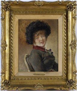 Retrato De Dama. by Eduardo Leon Garrido